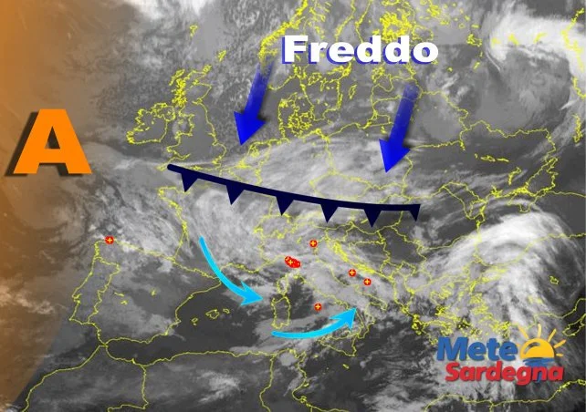 Meteosat Sardegna 10 - Il freddo si avvicina, il fresco causa variabilità di primavera