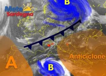 Meteosat Sardegna 4 350x250 - Violento rialzo delle temperature minime nel fine settimana