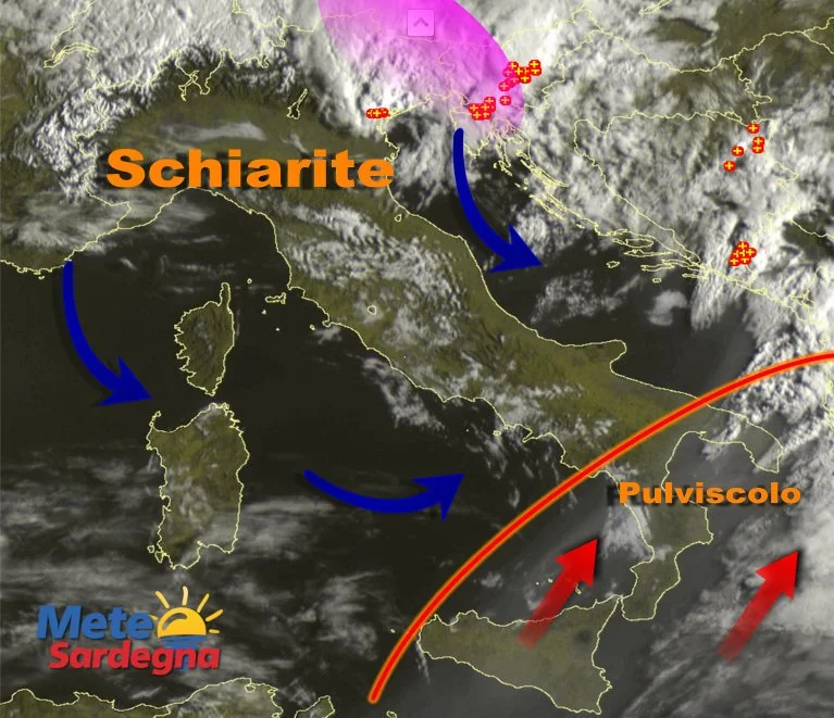 Meteosat Sardegna 6 - Cos'è successo nelle ultime ore? Perché fa più fresco?