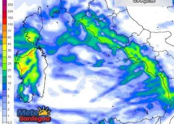 Piogge Sardegna 1 350x250 - Violento rialzo delle temperature minime nel fine settimana