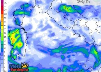 Piogge Sardegna 2 350x250 - Violento rialzo delle temperature minime nel fine settimana