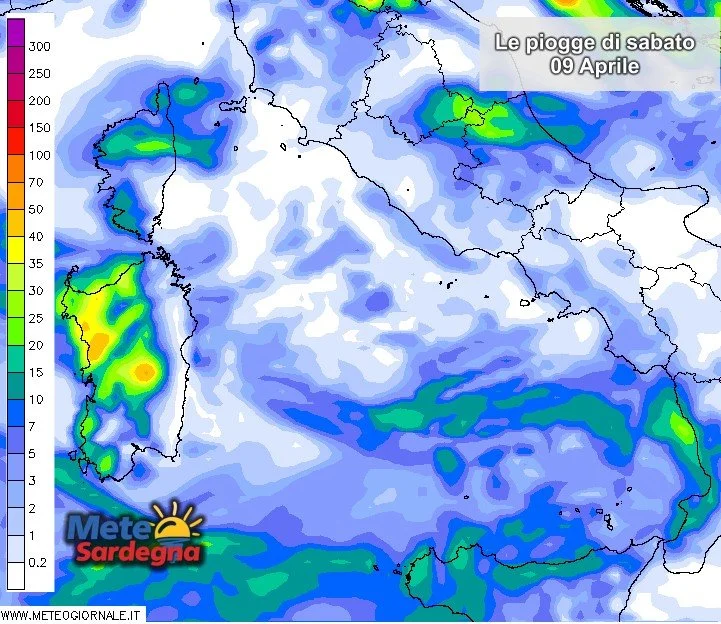 Piogge Sardegna 2 - Sabato giornata da "lupi": freddo, vento, forti piogge