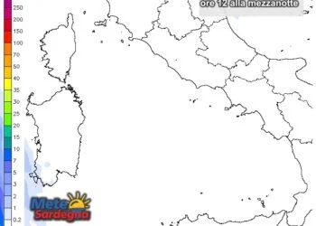 Piogge Sardegna 350x250 - Oggi punte di 24°C a ovest, più umido e fresco a est