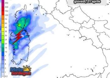 Piogge Sardegna 4 350x250 - Vento in rapido rinforzo da stasera