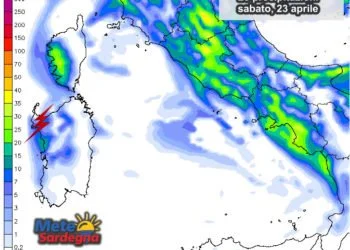 Piogge Sardegna 5 350x250 - Vento in rapido rinforzo da stasera