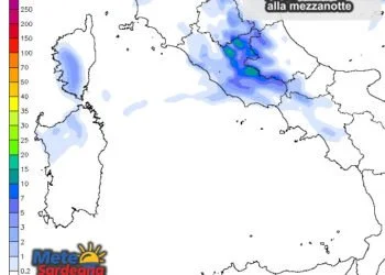 Piogge Sardegna 6 350x250 - Maltempo del 1° maggio in fase di preparazione