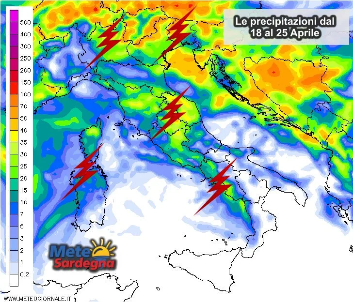 Piogge settimana - Peggioramento confermato per il weekend