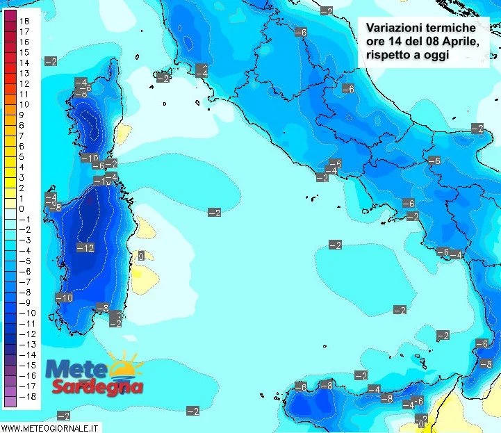 Variazioni termiche - Confermato il crollo delle temperature