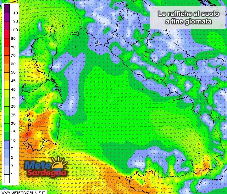 Vento al suolo 1 - Stasera forte Scirocco nelle province meridionali