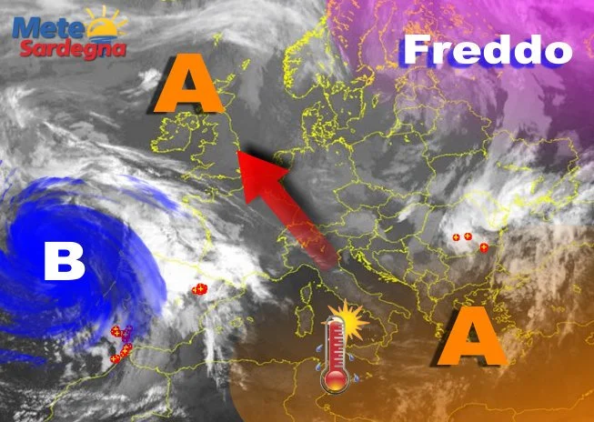 meteosat mts - Ultima fiammata africana prima del brusco peggioramento