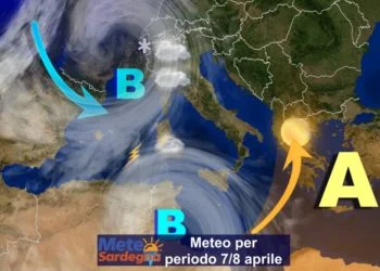 sardegna meteo aprile maltempo prossima settimana 350x250 - Oggi punte di 24°C a ovest, più umido e fresco a est