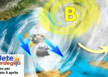 sardegna meteo maltempo temporali neve vento sabato 350x250 - Violento rialzo delle temperature minime nel fine settimana