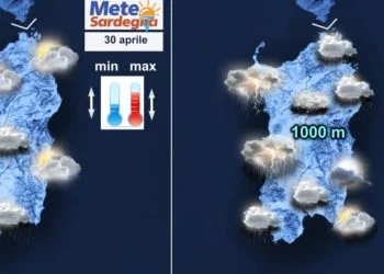 sardegna meteo weekend 1 maggio 350x250 - Da domani grosse differenze di temperatura tra est e ovest