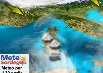 sardegna meteo weekend pioggia vento 350x250 - Maltempo del 1° maggio in fase di preparazione