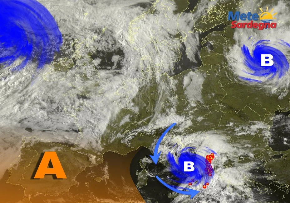 Meteosat 11 - La perturbazione si allontana e avanza l'Alta Pressione