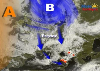 Meteosat 9 350x250 - Meteo, in arrivo perturbazione: che effetti avrà? Maestrale in rinforzo