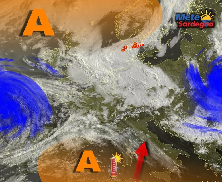 Meteosat Sardegna 1 1 - L'Anticiclone africano ci sta già puntando