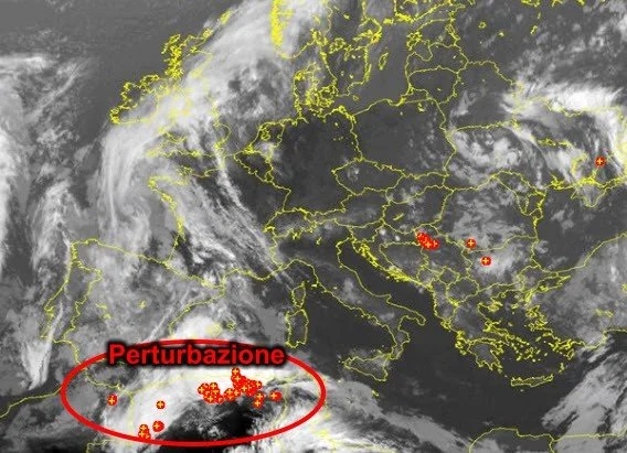 Perturbazione - Ecco dove si trova la grossa perturbazione temporalesca