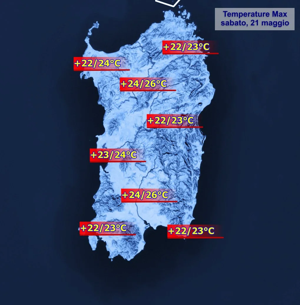 Temperature massime 1 - Splendido sabato per stare all'aperto: temperature gradevoli