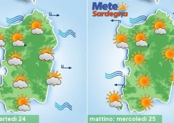 sardegna meteo sole aumento temperature 350x247 - Nuovo crollo delle temperature a partire da domenica