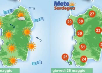 sardegna meteo temperature caldo estate 350x250 - Nuovo crollo delle temperature a partire da domenica