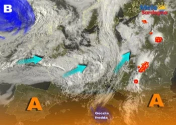 Meteosat 12 350x250 - Gran caldo, ma è imminente un temporaneo calo termico con un po' di vento