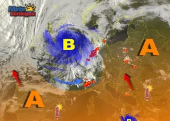 Meteosat 16 350x250 - Gran caldo, ma è imminente un temporaneo calo termico con un po' di vento