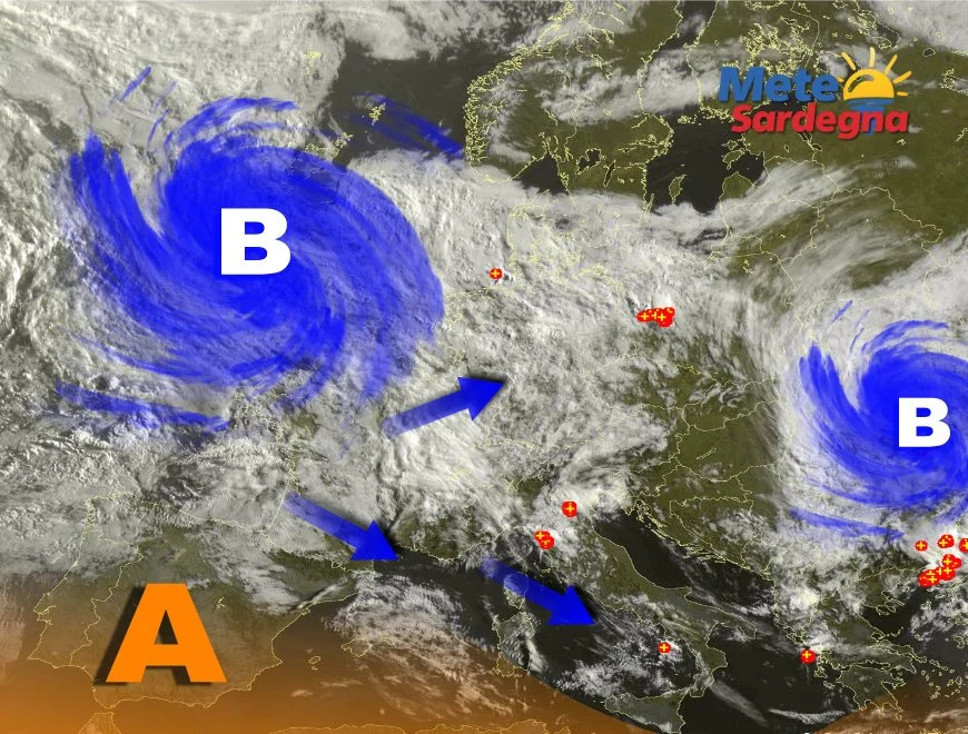 Meteosat 7 - Qualcosa, in Europa, sta cambiando: si prepara l'Anticiclone africano