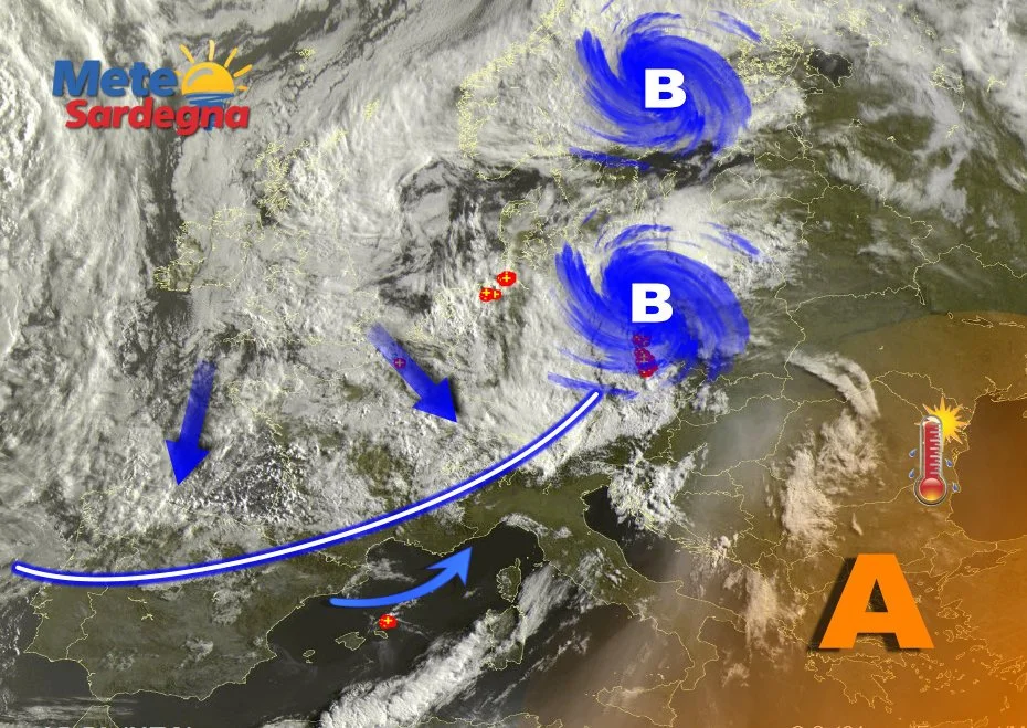 Meteosat 9 - Siamo in attesa del grosso peggioramento meteo