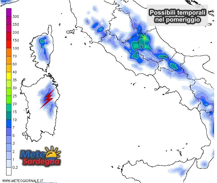 Piogge 4 - Possibili temporali anche oggi pomeriggio