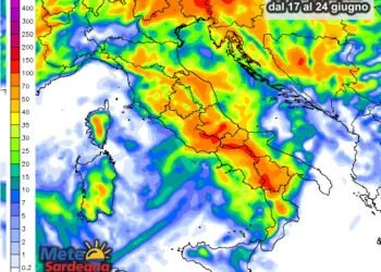 Precipitazioni settimanali 350x250 - Meteo d’estate, sarà finale di giugno con sole e caldo. Ecco la tendenza