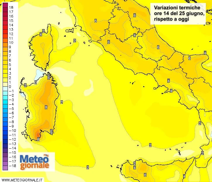 Variazioni termiche 1 - Nei prossimi giorni sarà estate: arriverà il caldo