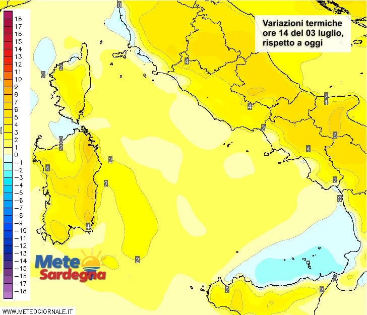 Variazioni termiche 3 - Il gran caldo a inizio luglio