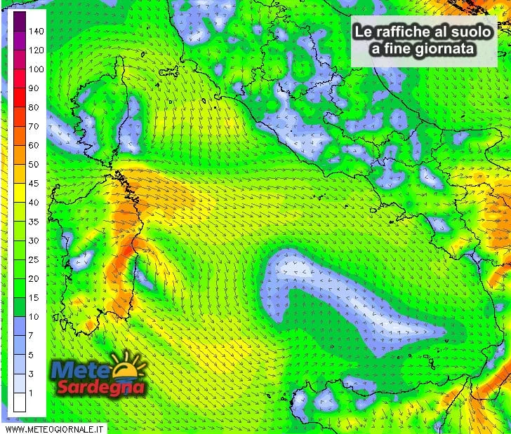 Vento - Giornata di Maestrale: più forte stasera