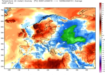 anomalie termiche 350x250 - Forte caldo in arrivo, ma grandi novità meteo in vista nel fine settimana