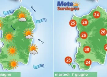 sardegna meteo settimana giugno sole temporali 350x250 - Meteo peggiora, in arrivo nuovi temporali anche forti. Le zone più colpite