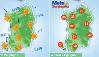 sardegna meteo sole estate caldo temperature 350x203 - Gran caldo, ma è imminente un temporaneo calo termico con un po' di vento