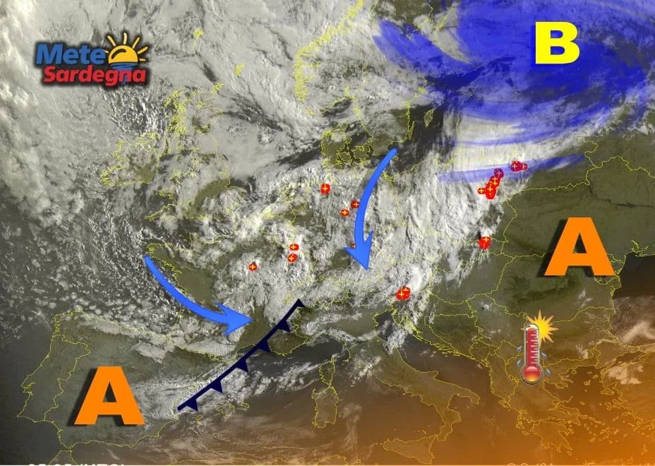 Meteosat 10 - Perturbazione in ingresso sul Mediterraneo