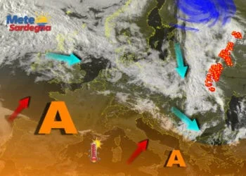 Meteosat 13 350x250 - Gran caldo, afa: ecco le temperature di oggi