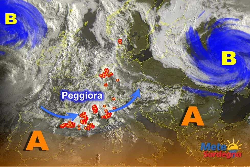 Meteosat 16 - Caldo: oggi la giornata peggiore. Ma qualcosa sta per cambiare