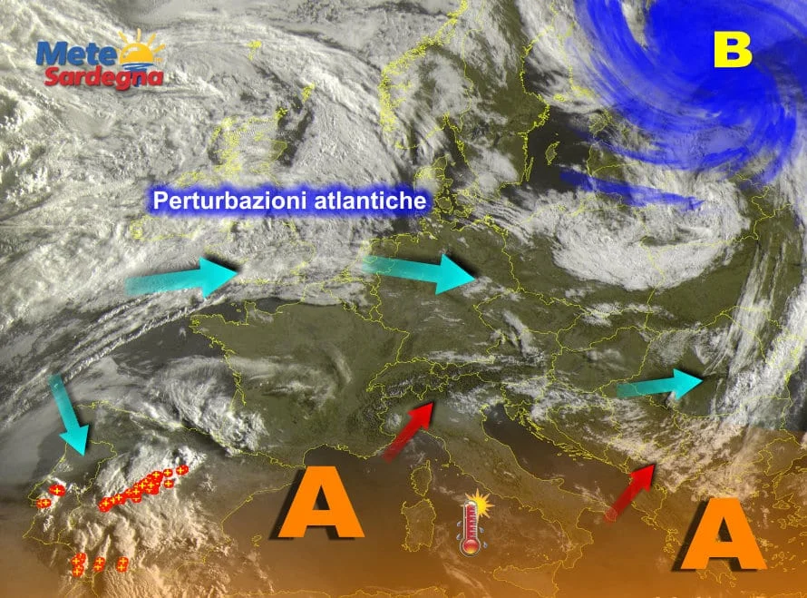 Meteosat 5 - Anticiclone piglia tutto: si prepara ondata di gran caldo