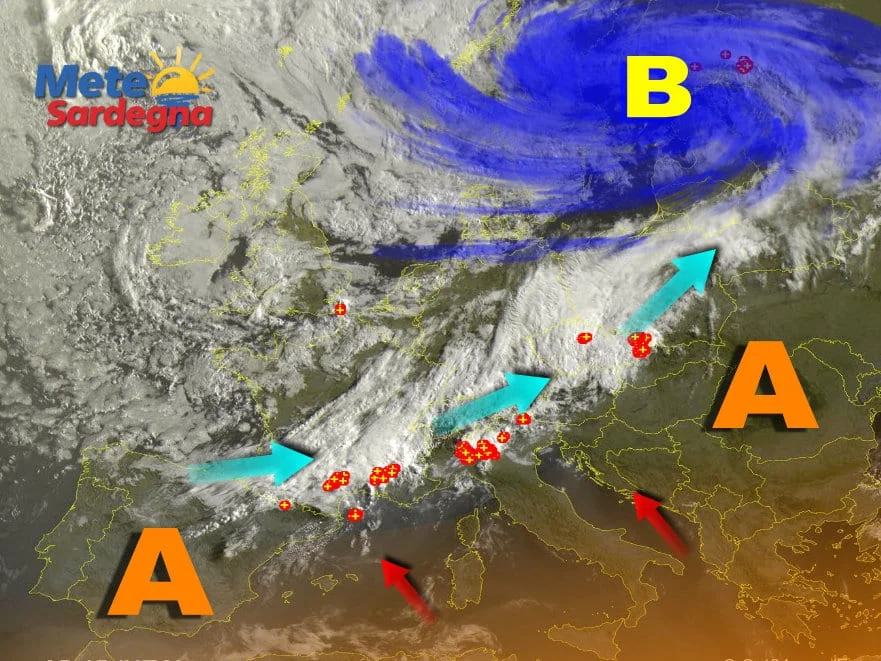 Meteosat 9 - Ultime ore d'afa, è imminente uno scossone meteo