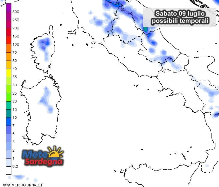 Piogge 2 - Domani, sabato, possibili dei temporali
