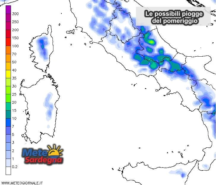 Piogge 6 - Possibile qualche acquazzone o temporale nel pomeriggio