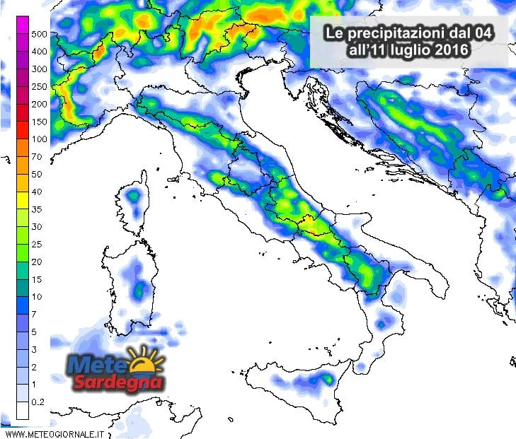 Precipitazioni - In settimana saranno possibili dei temporali