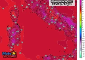 Temperature massime 3 350x250 - Meteo con gran fresco e persino rovesci. Stop estate, ma novità nel weekend