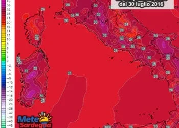 Temperature max sardegna 350x250 - Bel tempo, ma nel finire di settimana c'è il rischio di un cambiamento meteo rilevante