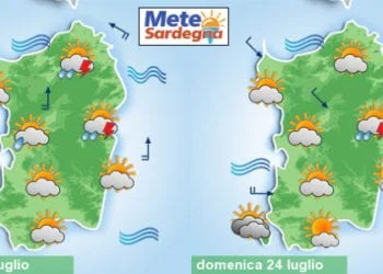 meteo sabato e domenica 2 350x250 - Alghero, meteo in peggioramento, possibile pioggia e temporale. Da lunedì meteo soleggiato e poi caldo normale