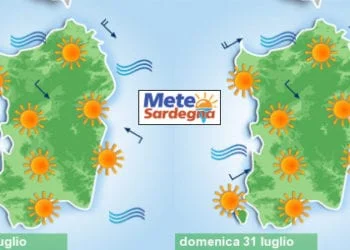 meteo sardegna 1 350x250 - Bel tempo, ma nel finire di settimana c'è il rischio di un cambiamento meteo rilevante