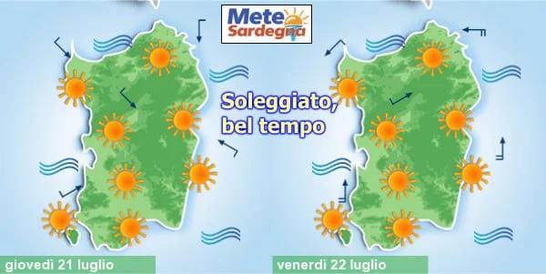 previsioni meteo 4 - Bel tempo e caldo che diverrà forte, sino a 40°C. Poi breve rinfresca, e poi di nuovo caldo